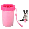 Pet Paw Cleaner Cup–Portable Dog Paw Washer with Soft Silicone Bristles–Easy to Use, Detachable, and Travel-Friendly (Red)
