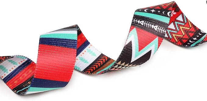 Mercano Adjustable Dog Collar - Special Design Patterns, Soft Nylon Comfortable Sturdy Pet Collar for Small Medium Large Dogs (M, Tribal Red)