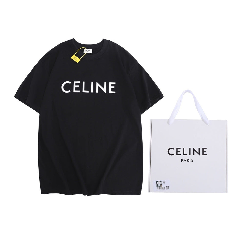 CELINE Paris Loose T-Shirt in Cotton Jersey