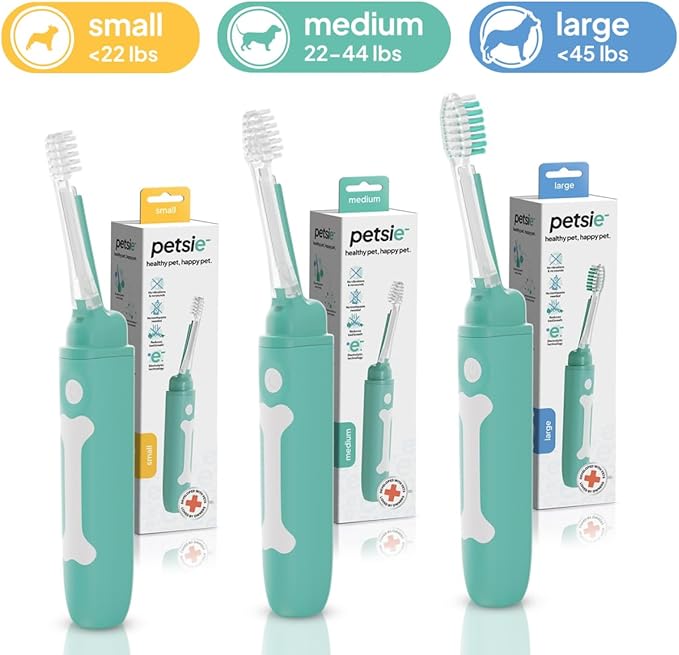 Dog Toothbrush | Innovative Eletrolytic Technology | Improves Oral Health & Reduces Bad Breath | No Vibrations & Silent Teeth Cleaning Brush | No Toothpaste Needed | Dog Teeth Cleaning Kit