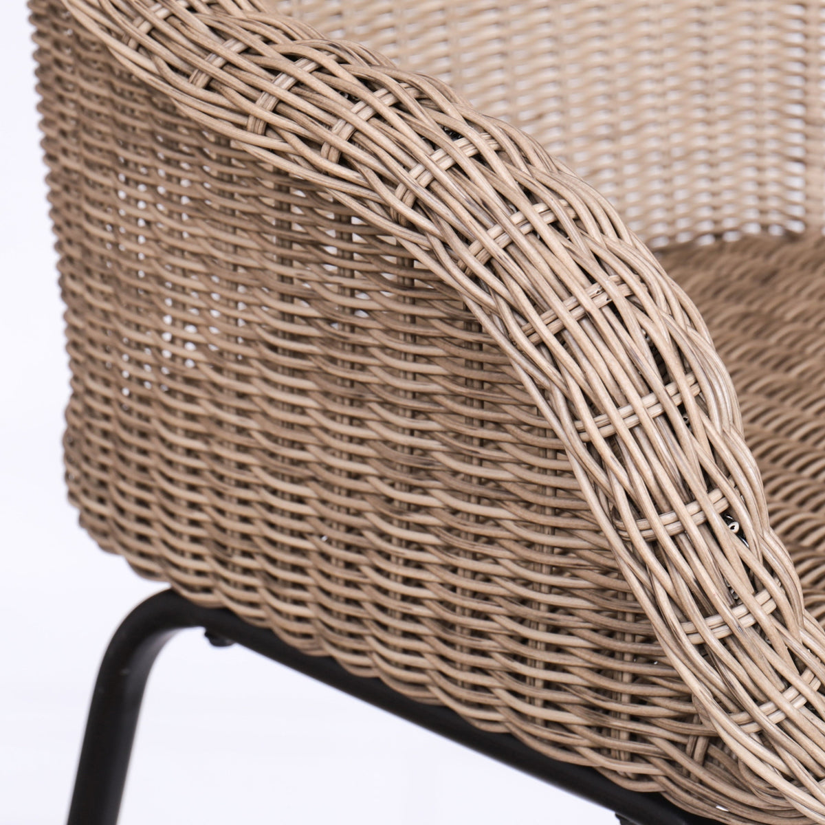 Ladd Outdoor Metal Wicker Barstool Set of 2
