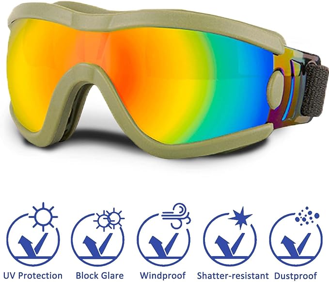 Medium Dog Sunglasses with Adjustable Strap UV Protection, Winproof Puppy Sunglasses, Suitable for Dogs Eyes Protection，Soft Dog Goggles