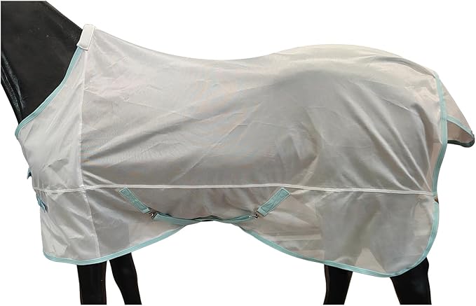 BARN & STABLE Breathable and Tear-Resistant Horse Fly Sheet with UV Protection Equine Summer Sheet Horse Fly Blanket with Removable Web Leg Straps