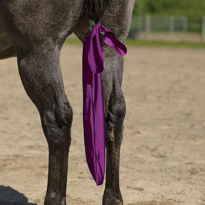 UltraFlex Lycra Tail Bag for Horses | Package of 3 | 24" Long | UV Protection | Smooth Stretch Fit | Keeps Tails Clean & Braided