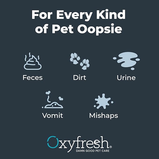 Oxyfresh Advanced Pet Stain Remover & Urine Odor Eliminator – Fast Acting Pet Odor Eliminator for All Surfaces - Best Way to Remove Stains - Dog & Cat Urine Neutralizer