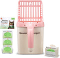Neater Pet Brands Neater Scooper Standard Cat Litter Scoop, 60 Refill Bags – Mess-Free Cat Litter Scooper with Bag, Spill-Proof Kitty Box Sifter, Bin Doubles as Scoop Holder, For Single-Cat Households