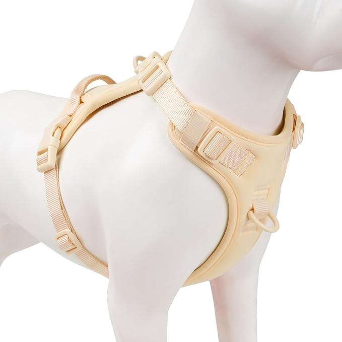 No Pull Dog Harness, Puppy Vest with Front Clip for Small Medium Large Sized Dog(Light Yellow,XS)
