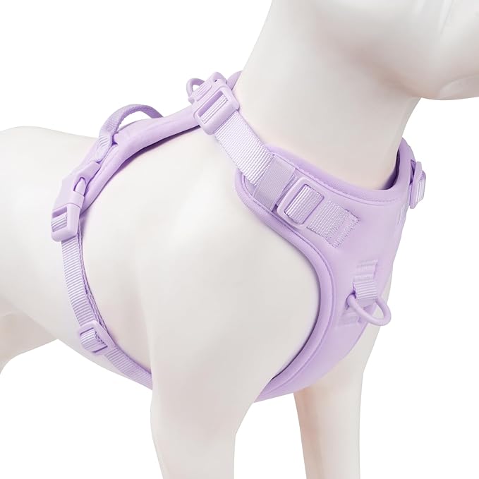No Pull Dog Harness, Puppy Vest with Front Clip for Small Medium Large Sized Dog(Light Purple,XL)