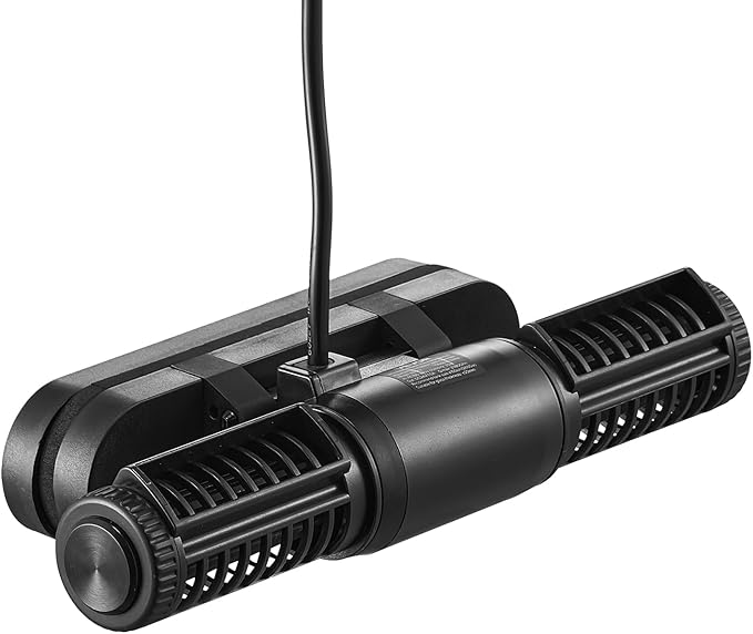 VEVOR Aquarium Wave Maker, 15W, 1428 GPH Adjustable Cross Flow Pump with Controller, Magnetic DC 24V Aquarium Powerhead, Strong Magnetic Base, 360° Rotating Wavemaker, for Saltwater Marine Freshwater