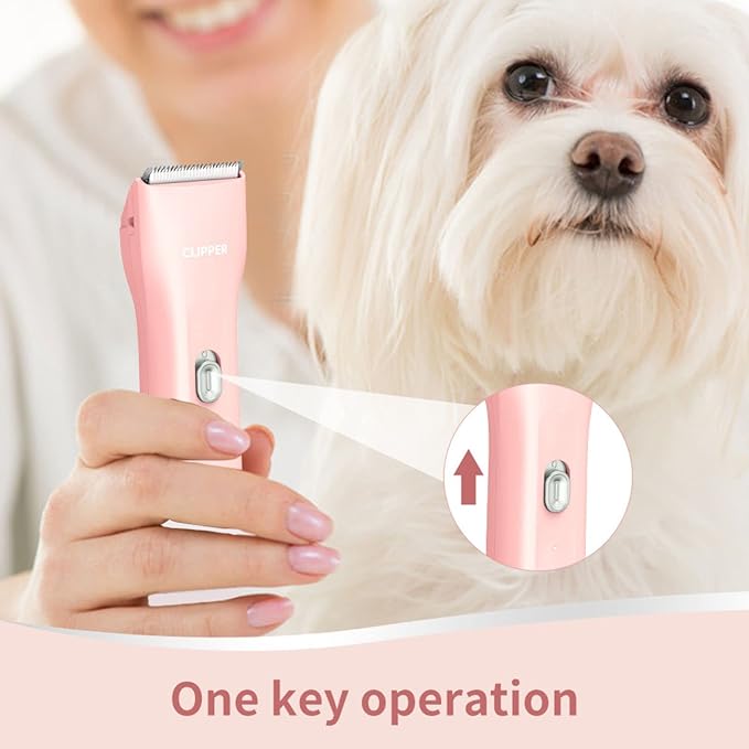 Dog Cat Home Hair Waterproof Clipper Portable Electric USB Rechargeable Pet Grooming Tools Low Noise Shaver Cordless Trimmer for Small and Large Pets