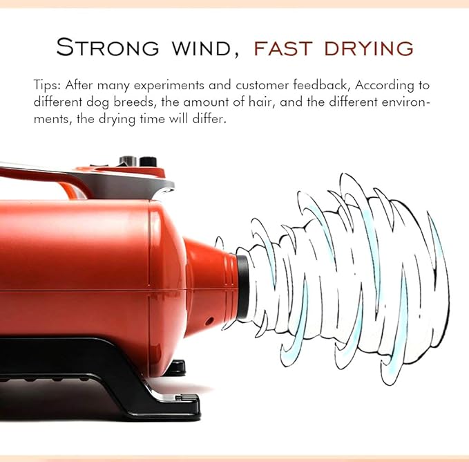 shernbao High Velocity Professional Dog Pet Grooming Hair Drying Force Dryer Blower 6.0HP (DHD-2400F)