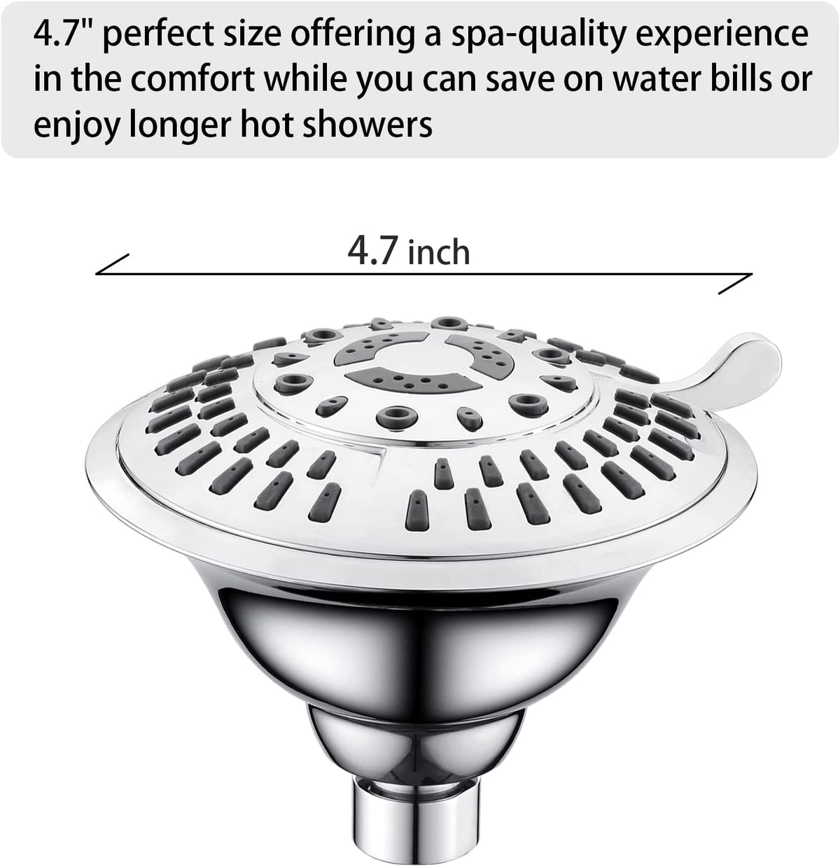 9-Spray Rain Shower Head-Angle Adjustable Fixed Shower Head