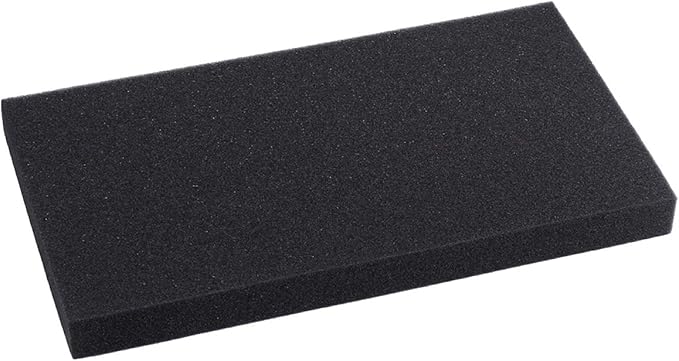 AQUANEAT Aquarium Filter Sponge Open Cell Foam Sheet Bio Sponge Filter Media Pad HMF Fish Tank Sump Divider (23" Lx 12.25" W x 2" H, Black)
