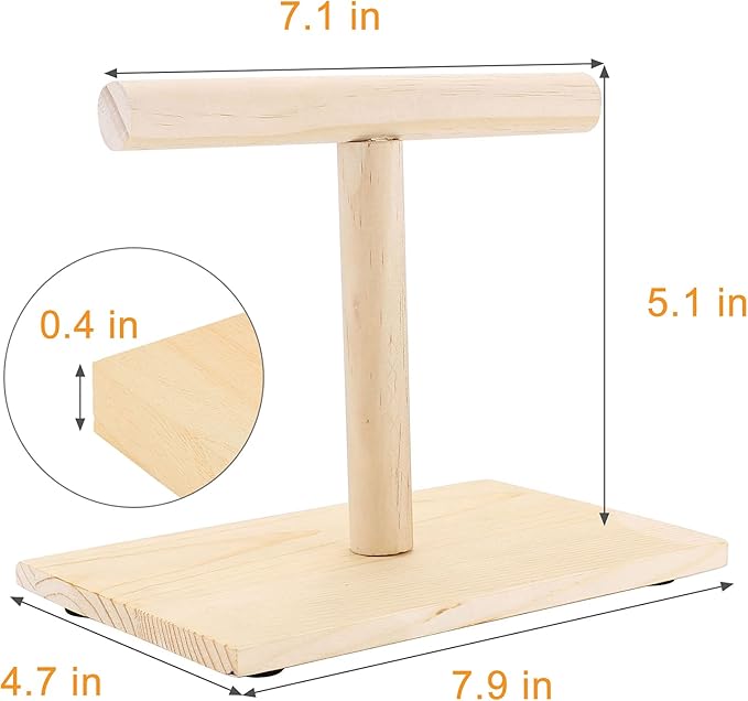 Bird Perch Stand, Bird Training Portable Tabletop Platform, Parrot Bird Cage Toy Gym Accessories for Parakeets Cockatiels, Conures, Macaws, Finches Lovebirds