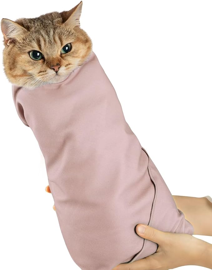 Paw Legend 21.7" Cat Wrap for Grooming Cat Wrap for Cutting Nails Cat Restraint for Nail Clipping Self Adhesive Blanket Restraint Cloth for Cats Within 6lbs