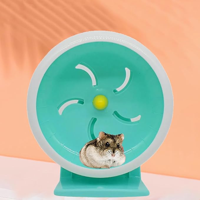 GKYZBB Hamster Wheel, 7 inch Silent Hamster Exercise Running Wheel with Stand,Pet Small Animals Exercise Running Toys,Adjustable Quiet Spinner for Guinea Pigs, Sugar Gliders, Gerbils