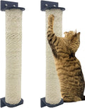 VCEPJH 2 Pcs Cat Scratching Post for Crate Cage Mounted Cat Scratcher Natural Sisal Scratch for Scratching and Climbing Furniture 15x2.7inches (White)