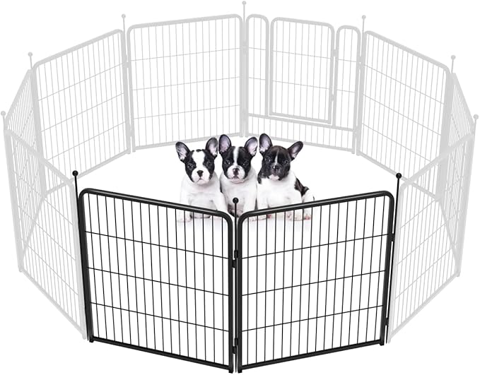 FXW Rollick Unleashed Dog Playpen for Indoor, Yard, RV Camping, 32 inch 2 Panels for Small and Medium Dogs, Black│Patented