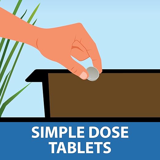 CrystalClear Thrive Aquatic Pond Plant Food, Fish Safe Water Garden Fertilizer, Nutrients Boost Lily & Lotus Flower Bloom & Root Growth, 60 Tablets