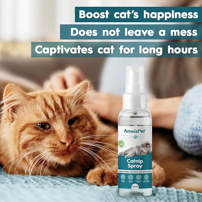 Catnip Spray for Cats, Cat Scratching Sprays, Transparent Cat & Kitten Behaviour Spray 50 ml (1.69 Oz)