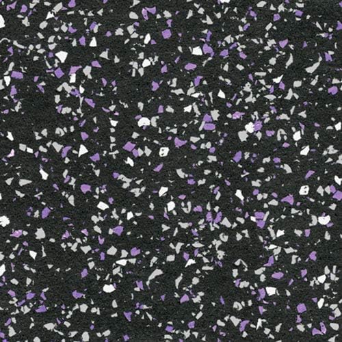American Floor Mats - Extreme Rubber Gym Tiles - 1 Inch Thick Colorful Rubber Gym Tiles - Superior Shock and Sound Absorbing Tiles - 35% Purple/Grey/White 50 Tile Pack (Covers 200 Sq Ft)