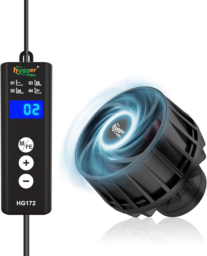 hygger Mini Aquarium Wave Maker for 15-40 Gallon Fish Tank with Magnetic Base Adjustable Powerhead for Saltwater and Freshwater Up to 792 GPH