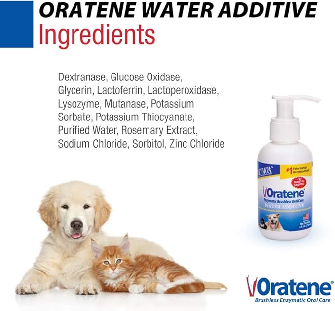 PET King Brands Zymox Oratene Water Additive Enzymatic Brushless Oral Care, 4 Ounces