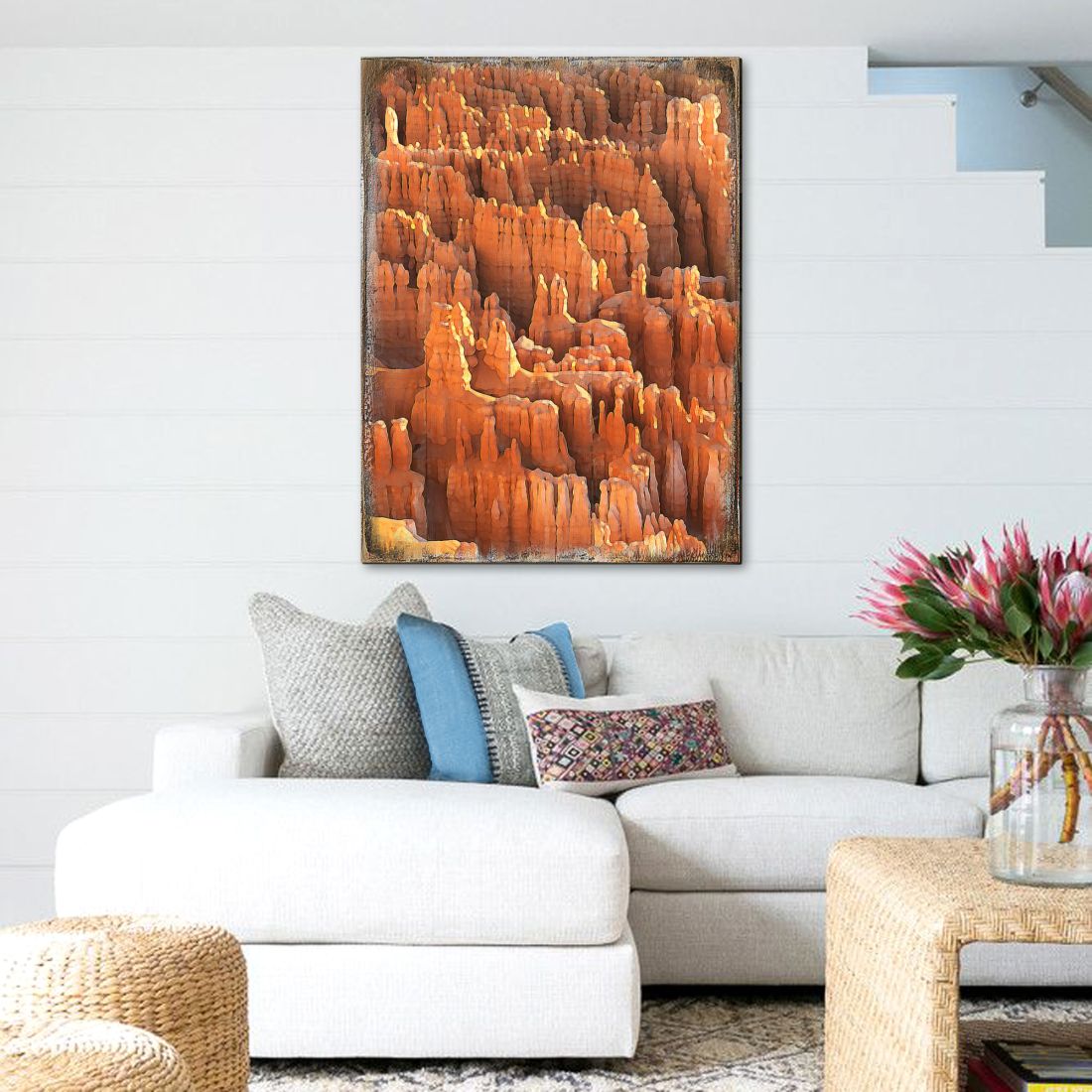 Rocky Mountain Side Wooden Wall Art by Nature Wonders - Nature Wildlife Decor  - 95285B