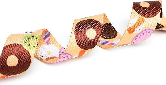 Mercano Adjustable Dog Collar - Special Design Patterns, Soft Nylon Comfortable Durable Pet Collar for Small Medium Large Dogs (L, Beige Cookie)