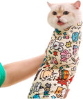 Cat Grooming Wrap – Self-Adherent Anti-Scratch Swaddle Restraint Bag for Nail Cutting, Medication, Multifunctional Care - Calm Cozy Burrito Papoose Pet Magic Blanket (27.6 Inches within 11.1lbs)