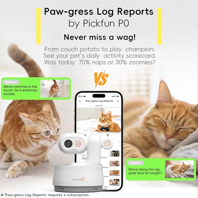 AI Dog Camera, Smart Security Camera Indoor with Phone App [Pet Recognition, Daily Activity Analysis & Motion Tracking] Cat Cam 5MP HD, 360° View, 2-Way Audio, Night Vision, 5G WiFi