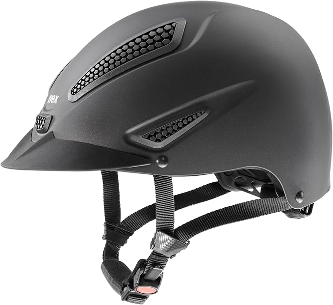 uvex perfexxion II Horse Riding Helmet for Women & Men, Black - Adjustable & Excellent Ventilated Helmet