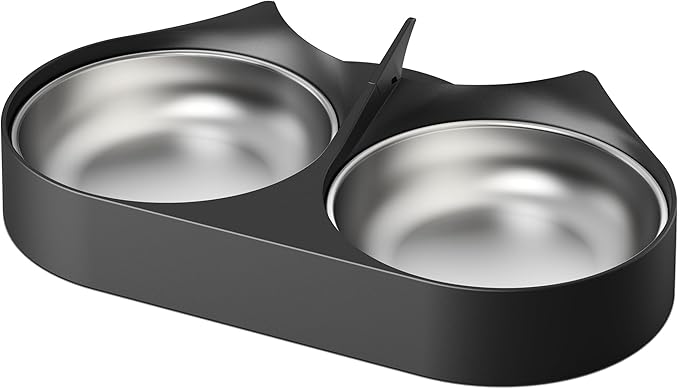 PETLIBRO Pet Food Splitter with Stainless Steel Bowls, Automatic Cat Feeder Bowls for Two Cats or Dogs, Suitable for PETLIBRO Automatic Cat Feeder PLAF005, PLAF006, PLAF103, PLAF203