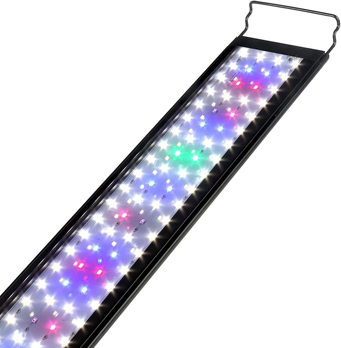 WATER REBIRTH LED Aquarium Light, Full Spectrum Fish Tank Led Light with Aluminum Alloy Shell Extendable Brackets (30-36 in)