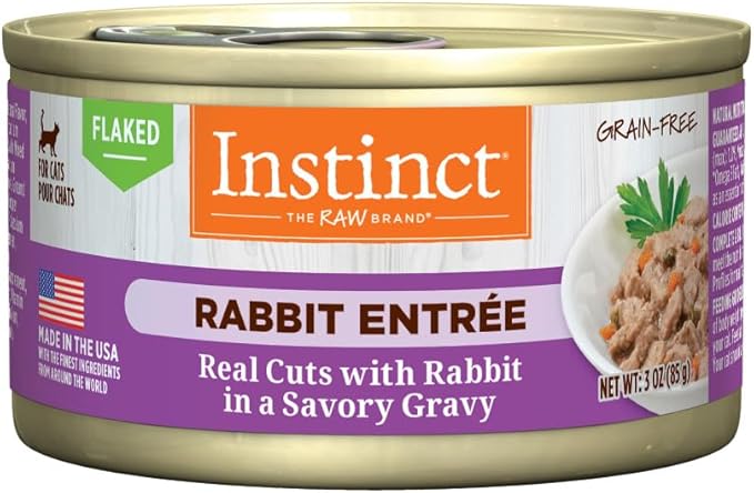 Instinct Flaked Entrée Wet Canned Cat Food - Rabbit, 3 oz. Cans (Pack of 24)