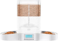 HoneyGuaridan Automatic Cat Feeder for Two,3.5L Cat Food Dispenser with Stainless Steel Bowl,Timed Feeder Programmable 1-6 Meals Control, Dual Power Supply,Desiccant Bag,10s Meal Call