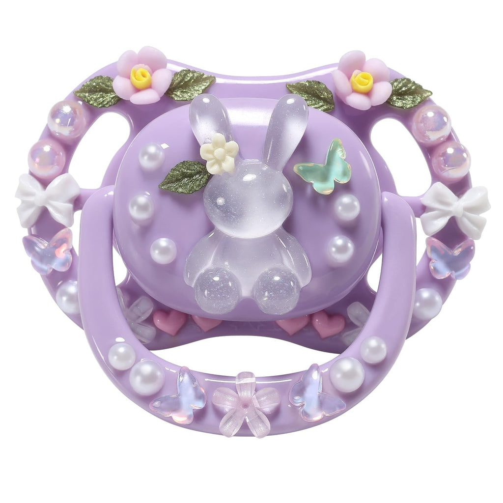 CutiePlusU Large Size Pacifier DIY Handmade Big Shield- White