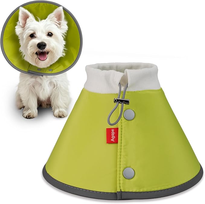 Agape Soft Dog Cone for Small Dogs & Cats, Comfy Dogs Recovery Collar After Surgery, Adjustable E Collar Alternative to Stop Licking, Protective Elizabethan Cones for Pup&Kitty, Comfortable Dog Cones