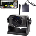 1080P Solar Magnetic Wireless Backup Camera, 90 Days Standby Rechargeable Battery, Waterproof Rear/Front View Camera for Hitching Boat Trailer Horse Pickup RV Car for iPhone iPad Android