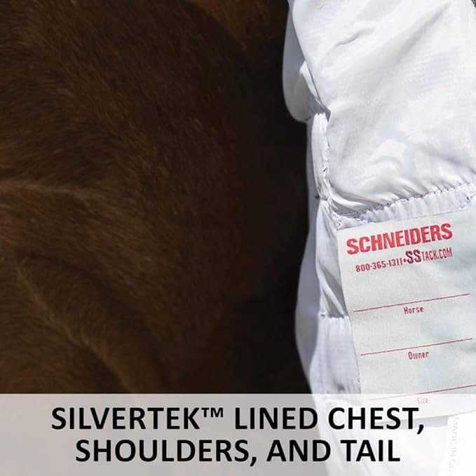 Schneiders Soft Interlock Mesh II Zebra Horse Fly Sheets | Striking Zebra Pattern for Fly Deterrence & Superior UV Protection