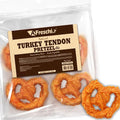 Afreschi Natural Turkey Tendon Pretzel (L) 10 oz, USA-Sourced Turkey Tendon, All Natural Puppy Chew, Hypoallergenic, Rawhide Alternative, for Large Breeds