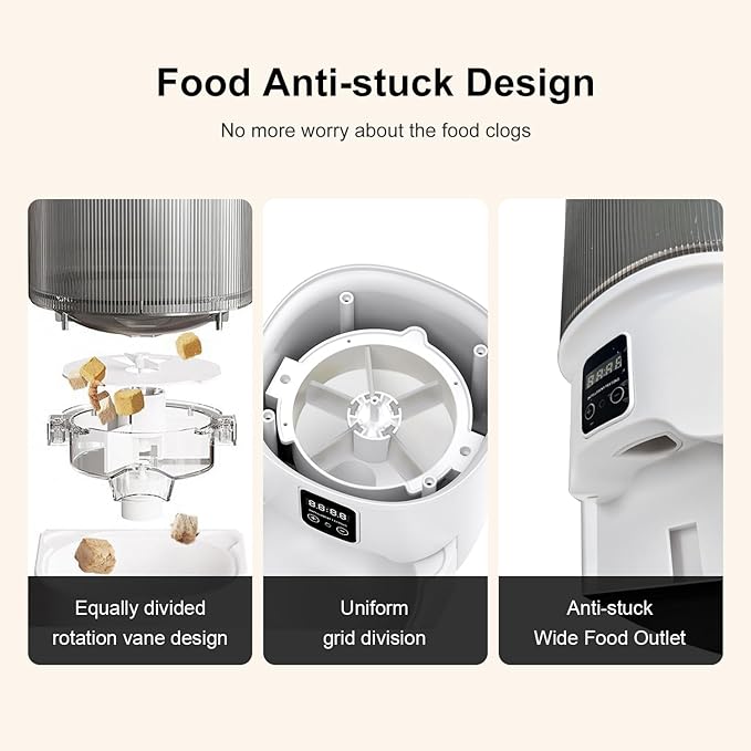 Darlipet Automatic cat Feeder,4L Auto cat Feeder,Programmable Meal & Portions,Freshness Protection, Automatic Cat Food Dispenser for Cats & Dogs, Back-up Battery, Easy to Set up & Clean