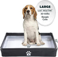 MEEXPAWS Dog Pee Pad Holder Foldable, Puppy Pad Holder Liner Base High Side, Dog Litter Box Indoor 33’’x22’’, Training Leak-Proof, Potty Easy Clean