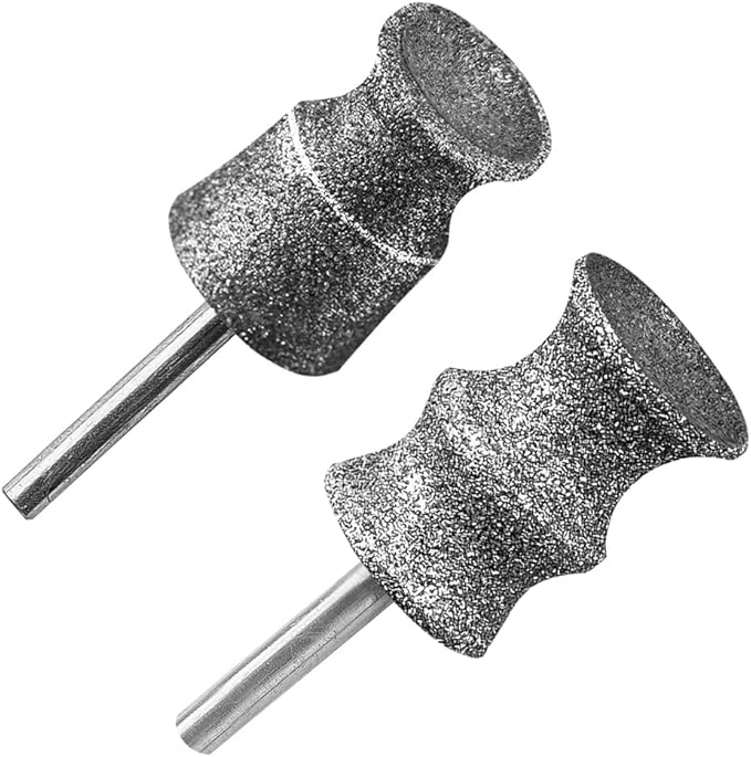 Diamond Dog Nail Grinder Bits for Rotary Tool,1/8" Nail Grinder Attachment for Dremel Grinder Replacement Heads Pets Nail Care Clippers for Medium Large Dogs,2-Pack（Large A&B）