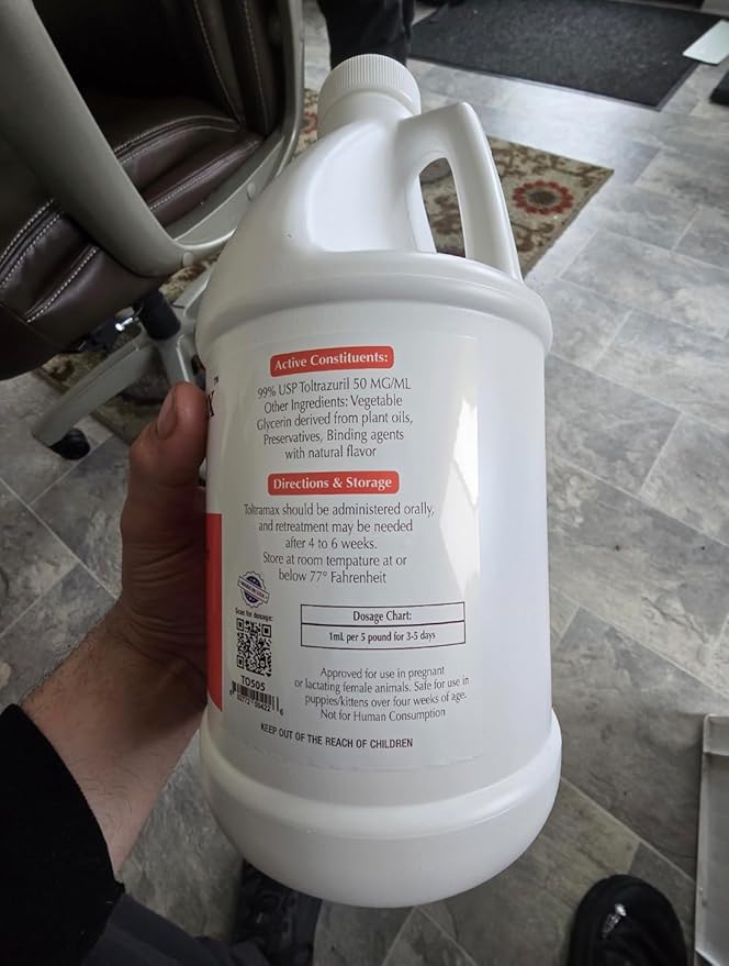 Toltrazuril 5.0% for Horses, Dogs, Cats, 1/2 Gallon, For Non-food chain animals, Chicken