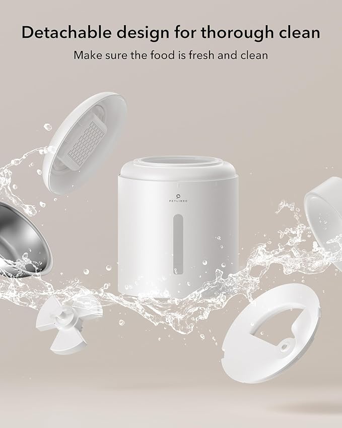 PETLIBRO Automatic Cat Feeder, Automatic Dog Feeder with Freshness Preservation, 5L Timed Cat Feeders for Dry Food, Up to 6 Meals Per Day, Granary Pet Feeder for Cats/Dogs