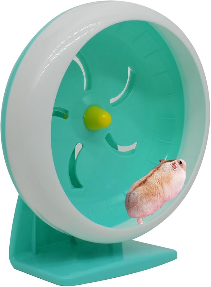 GKYZBB Hamster Wheel, 7 inch Silent Hamster Exercise Running Wheel with Stand,Pet Small Animals Exercise Running Toys,Adjustable Quiet Spinner for Guinea Pigs, Sugar Gliders, Gerbils
