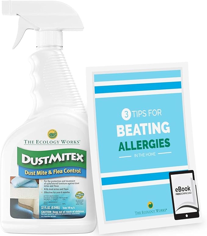 DustmiteX Spray - Allergy & Asthma Relief - Removes Dust Mites from Home, Bed, Pet Bedding & Furniture