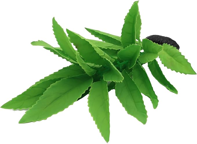 2-Pack 12 Inch Aquarium Silk Aquarium Plants, Artificial Plastic Plant for Small Tank, Goldfish, Fish Hides (Green A, 12 Inch)