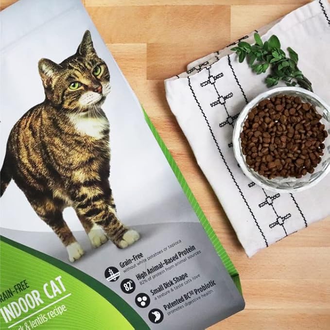 Nulo FreeStyle High Protein Indoor Cat Food, Duck & Cod Recipe - Natural Grain-Free Dry Indoor Cat Food with Omega Fatty Acids, & Probiotics, 4 lb Bag